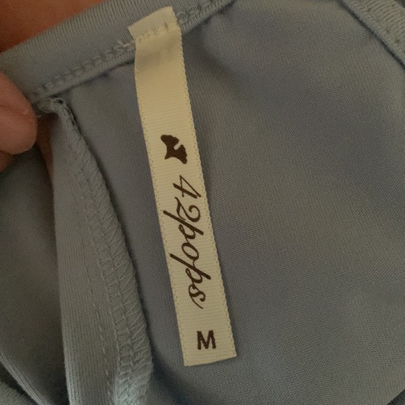 42Pops Daisy and Denim Sky Blue Halter Maxi Dress Size Medium - Picture 5 of 6